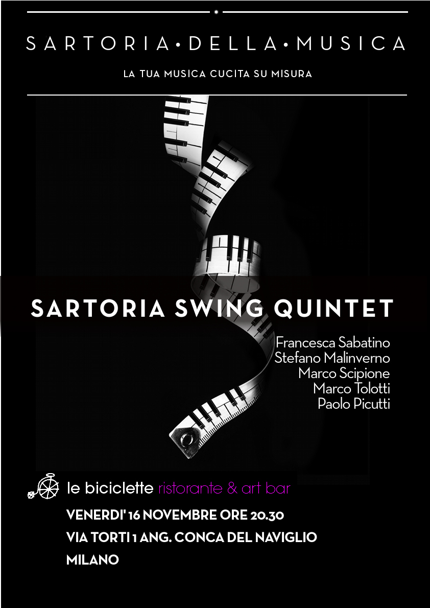 Musica dal vivo alle Biciclette di Milano con Sartoria Swing Quintet