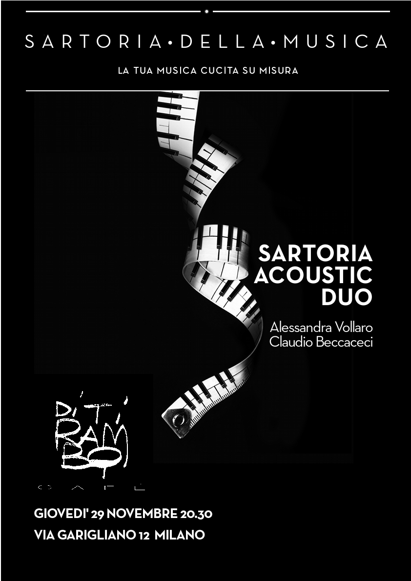 Musica dal Vivo con Sartoria Acoustic Duo al Ditirambo Cafè